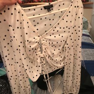 Topshop Polkadot Blouse